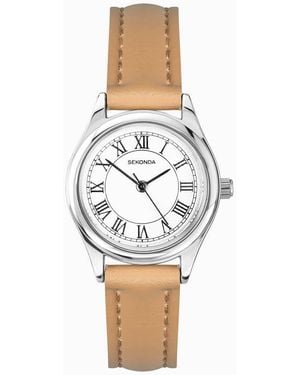 Sekonda Evans 25Mm Round Analogue Watch - White