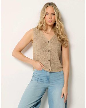 Long Tall Sally Knitted Vest Top - Blue