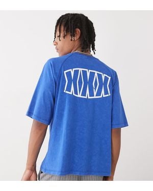 Collusion Raglan Printed Tee - Blue