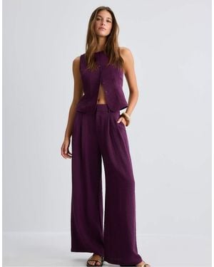 Stradivarius Buttoned Waistcoat - Purple