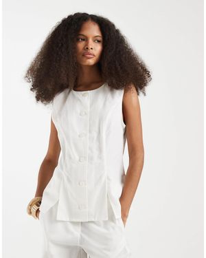 Vero Moda – elegante weste - Weiß