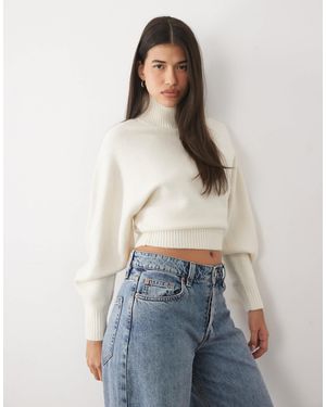 Gina Tricot Stehkragenpullover - Blau