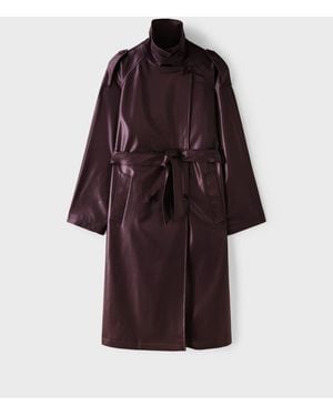 Stradivarius Langer trenchcoat - Lila