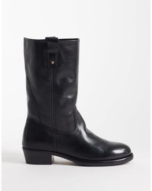 Bronx Rho-deo Slouched Ankle Boots - Black