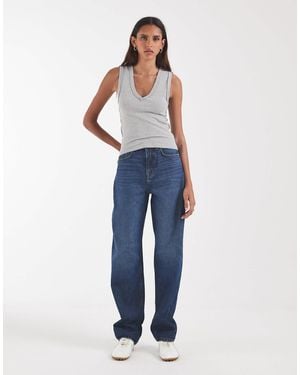 ASOS Asos Design Tall Slim Barrel Jeans - Blue
