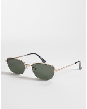 Reclaimed Vintage D Frame Sunglasses - Black