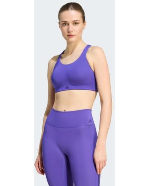 adidas Originals Optime Workout High Support Bra - Purple