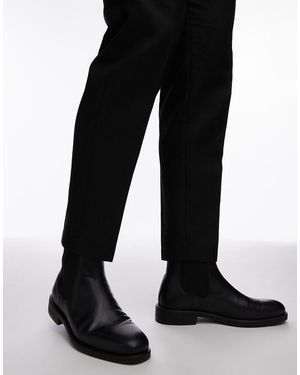 SELECTED Botas Chelsea Negras De Cuero De - Negro