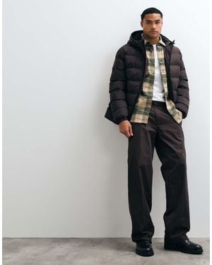 Threadbare Piumino Con Cappuccio Idrorepellente Con Finitura Opaca - Grigio