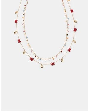 Stradivarius Multi-position Mini Sea Charm Necklace - Blue