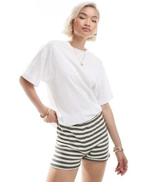 New Look Camiseta Extragrande En De - Blanco