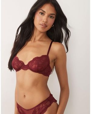 ASOS Lola Lace Underwi Bra - Red