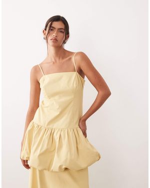 ARRANGE Co-ord Longline Cami Top With Puffball - Natural