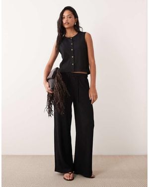 Jdy Textured Tailored Trousers Co-ord - Black
