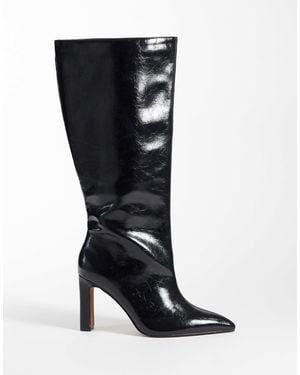 ASOS Curve Charming Heeled Knee Boots - Black