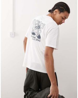 Dickies T-Shirt Bianca Con Stampa Di Mattoncini - Bianco