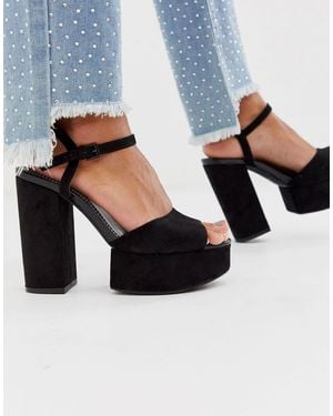 Bershka Sandalias negras - Negro