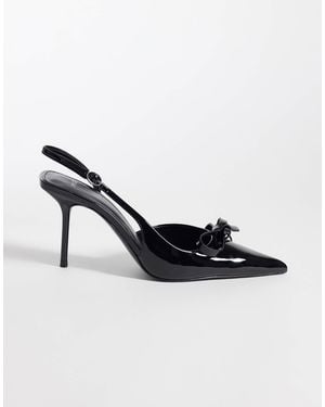 Mango Slingback-pumps mit schleifendetail - Schwarz