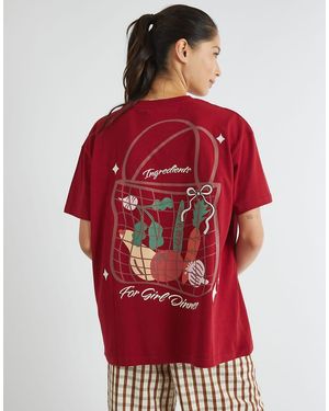 Skinnydip London London Take Me To The Farmers Market T-Shirt - Red