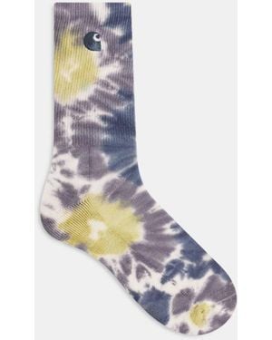 Carhartt – cusco – socken mit em batikmuster - Weiß