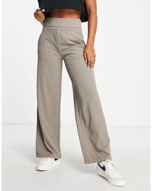 Jdy Wide Leg Tailored Pants - Gray