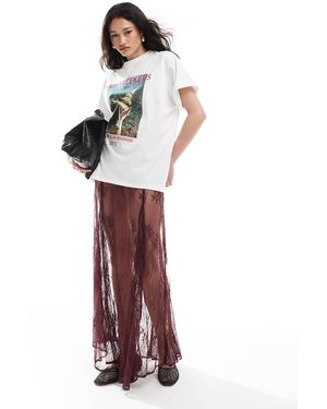 ASOS Lace Godet Maxi Skirt - White
