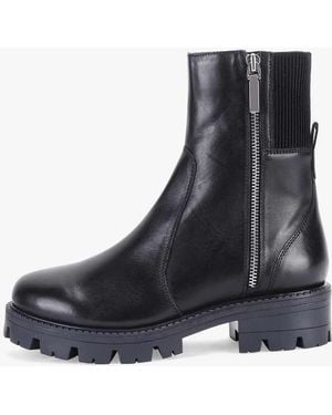 OFF THE HOOK 'Harrogate' Bazel Anti Slip Heel Leather Chelsea Zip Boots - Black