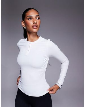 4505 – active – langärmliges, geripptes lagen-oberteil aus schnell trocknendem material - Grau