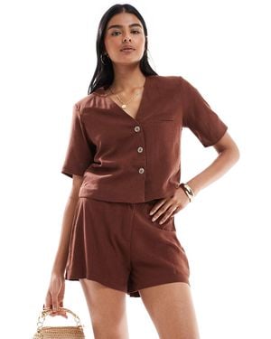 Vero Moda Linen Touch Tailored Short Co-ord
