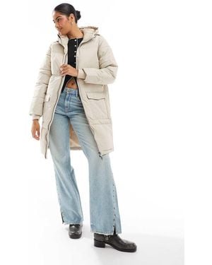 Object Longline Hooded Puffer Jacket - White