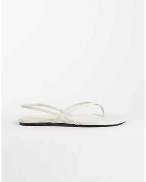 Mango Strappy Flat Sandal - Natural