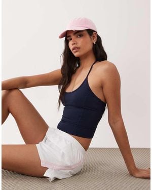 Cotton On Active Ultra Soft Scoop Halter Tank - Blue