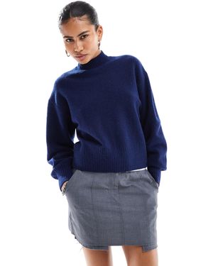 Monki – strickpullover - Blau