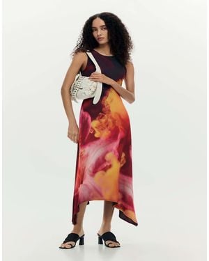 Desigual Asymmetric Sleeveless Dress - Grey