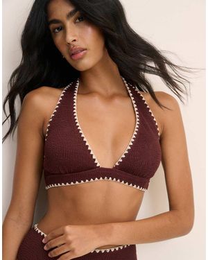 Nobody's Child Whipstitch Bikini Top - Brown