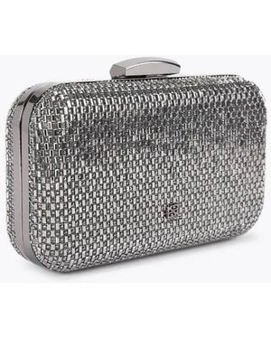 KG by Kurt Geiger Fleur Box Clutch - Grey