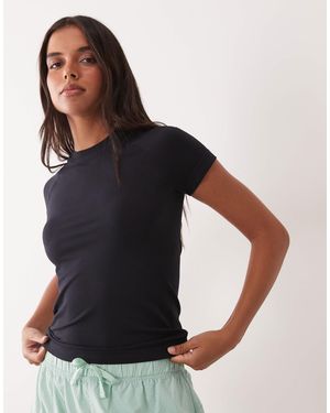 4505 Leichtes nahtloses mesh-t-shirt - Schwarz