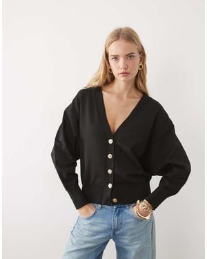 ASOS Cardigan Oversize Morbido Lavorato A Maglia - Nero