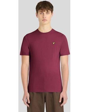Lyle & Scott Ss T-Shirts Plain T-Shirt - Red