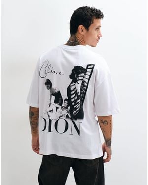 ASOS Oversize-t-shirt mit celine-dion-print - Weiß