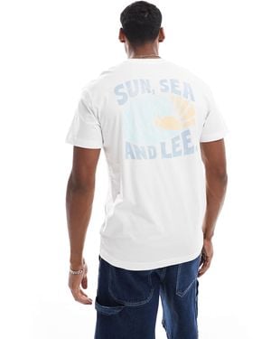Lee Jeans – locker geschnittenes t-shirt - Weiß