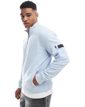 Barbour Ewan Quarter Zip Sweatshirt - Blue