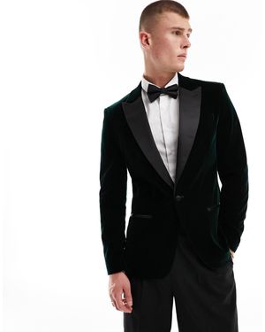 River Island – smoking-jacke aus samt - Schwarz