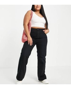 Yours Jeans Met Wijde Pijpen - Zwart