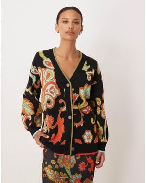 Never Fully Dressed – longline-strickjacke - Schwarz