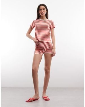 Monki Hotpants Mix & Match Co-ord - Pink