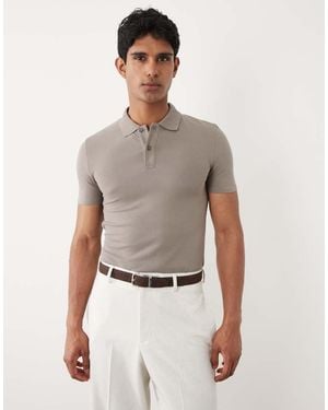 ASOS Essentials Muscle Fit Polo - Grey