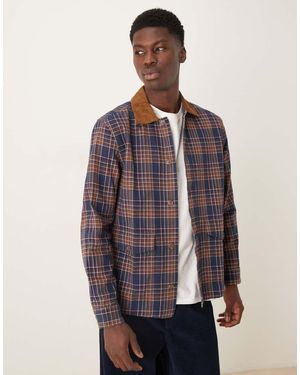ASOS Overshirt With Cord Collar - Blue