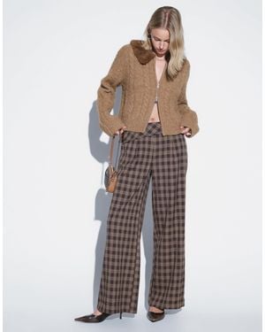 BRONZE SNAKE baggy Pants With Turnover Waistband - White
