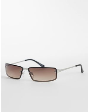 ASOS – wrap-sonnenbrille - Weiß